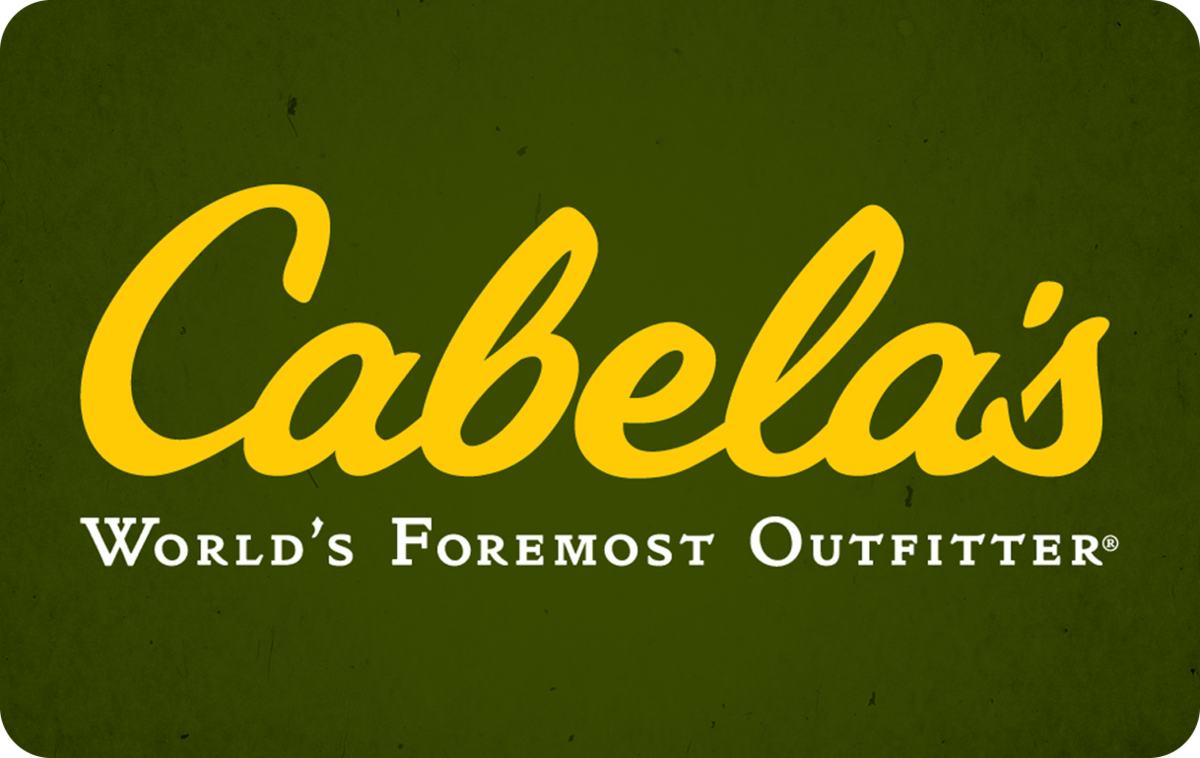 Cabela's Gift Card available in United States with options of $25.0, $50.0. Perfect for shopping and gifts. As the World's Foremost Outfitter of Hunting, Fish...