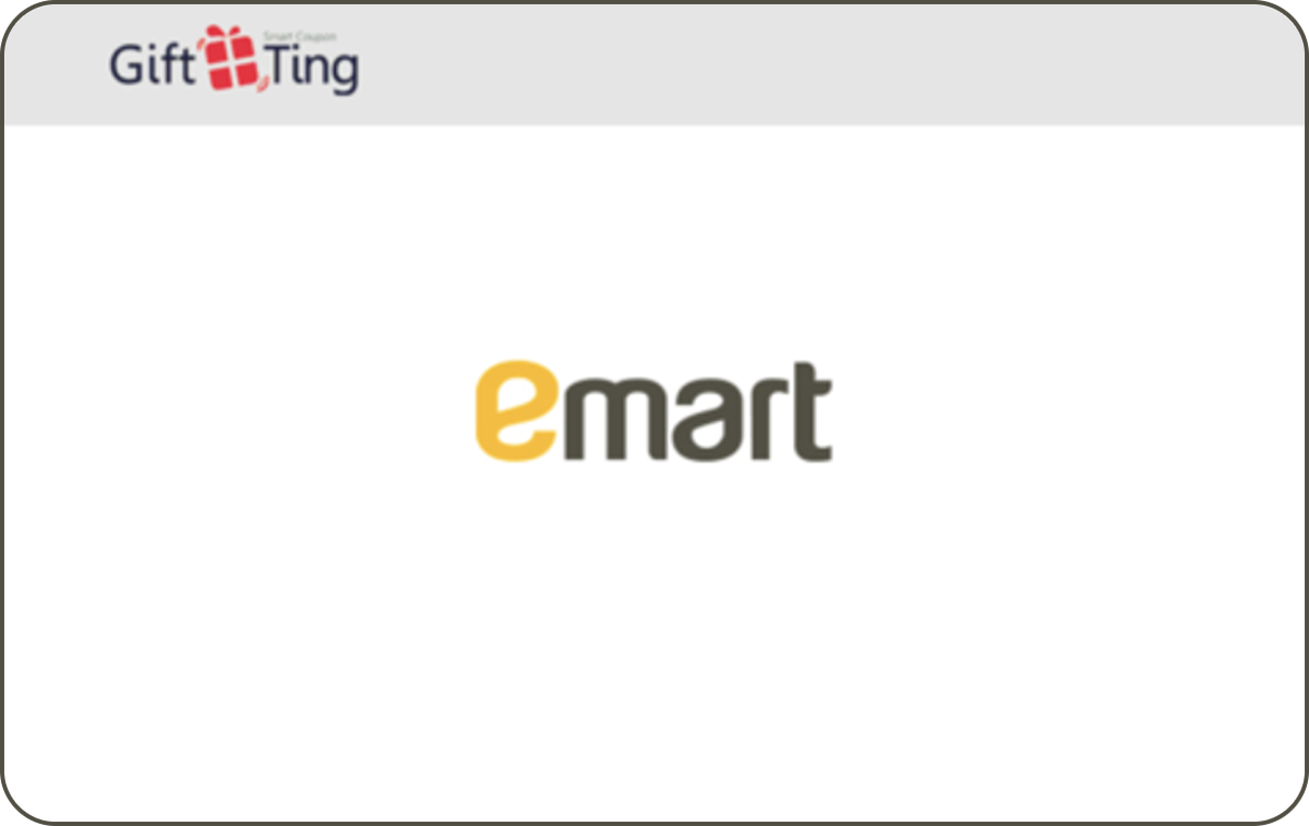 Emart South Korea Gift Card available in Various Countries with options of ₩10000.0, ₩30000.0, ₩50000.0. Perfect for shopping and gifts. 국내 최초 할인점 인 이마트는 고객이 자주 구매하는 모든 상품과 필수품의 가격을 낮추고 가...