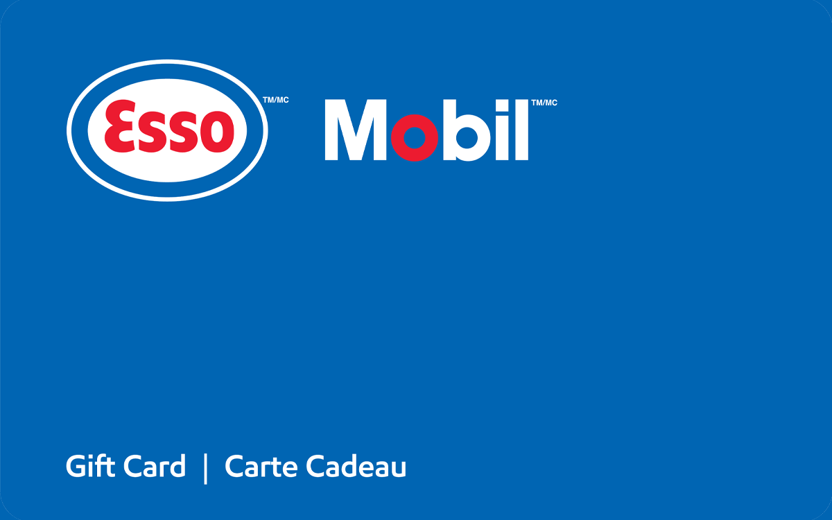 Esso Gift Card available in Canada with options of $10.0, $25.0, $50.0. Perfect for shopping and gifts. Pratiques et faciles à utiliser, les cartes cadeau...