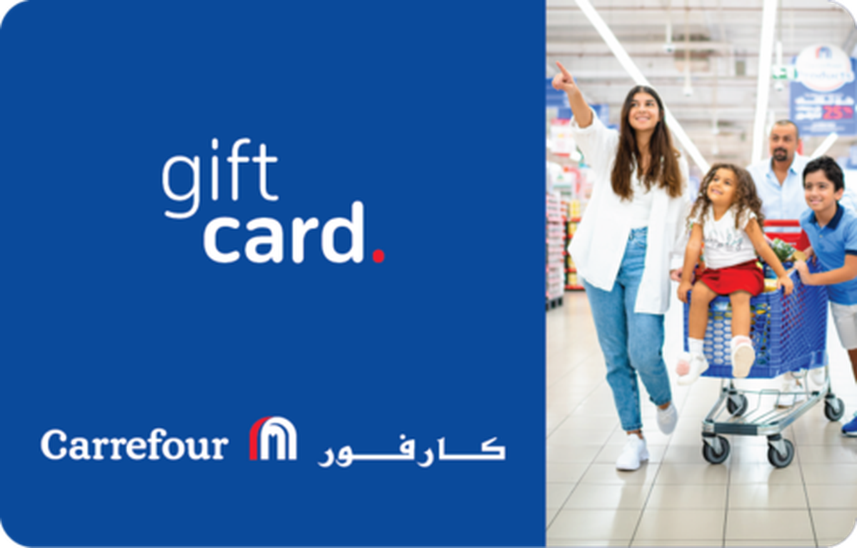 Carrefour UAE Gift Card available in Various Countries with options of AED50.0, AED100.0, AED200.0. Perfect for shopping and gifts. كارفور هي واحدة من أكبر سلاسل الهايبر ماركت والسوب...