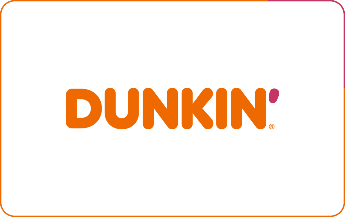 Dunkin' Donuts Singapore Gift Card available in Various Countries with options of $5.0, $10.0, $20.0, $30.0. Perfect for shopping and gifts. Singapore’s favourite every day, all-day stop for ...