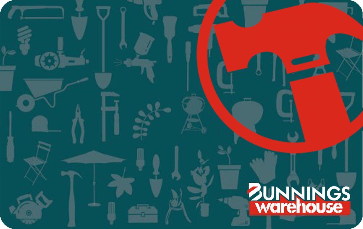 Bunnings Australia Gift Card available in Australia with options of $10.0, $20.0, $30.0, $50.0, $100.0, $200.0, $500.0. Perfect for shopping and gifts. The Bunnings Gift card is the ultimate gift of cho...