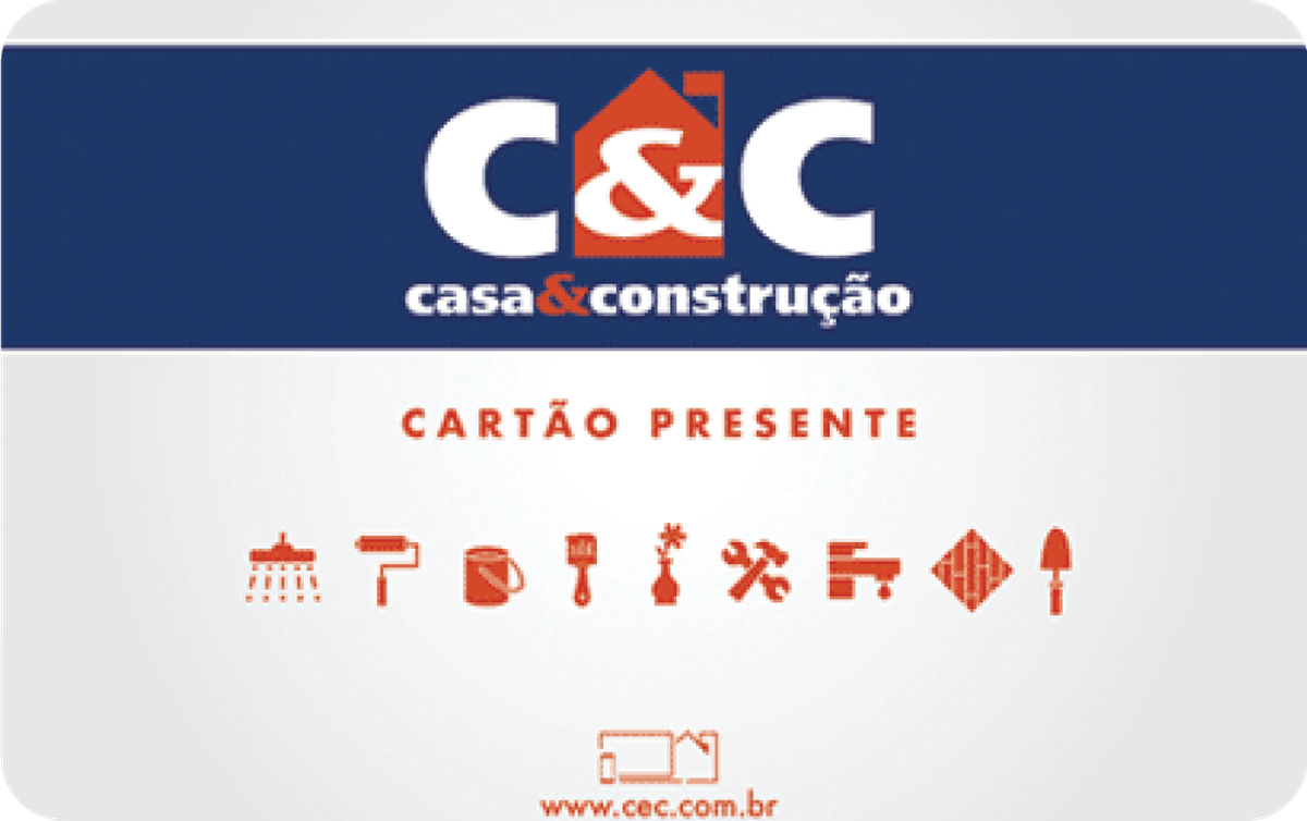 C&C Brazil Gift Card available in Various Countries with options of R$50.0, R$100.0, R$200.0. Perfect for shopping and gifts. Com o Cartão Presente C&C Virtual você tem toda fa...