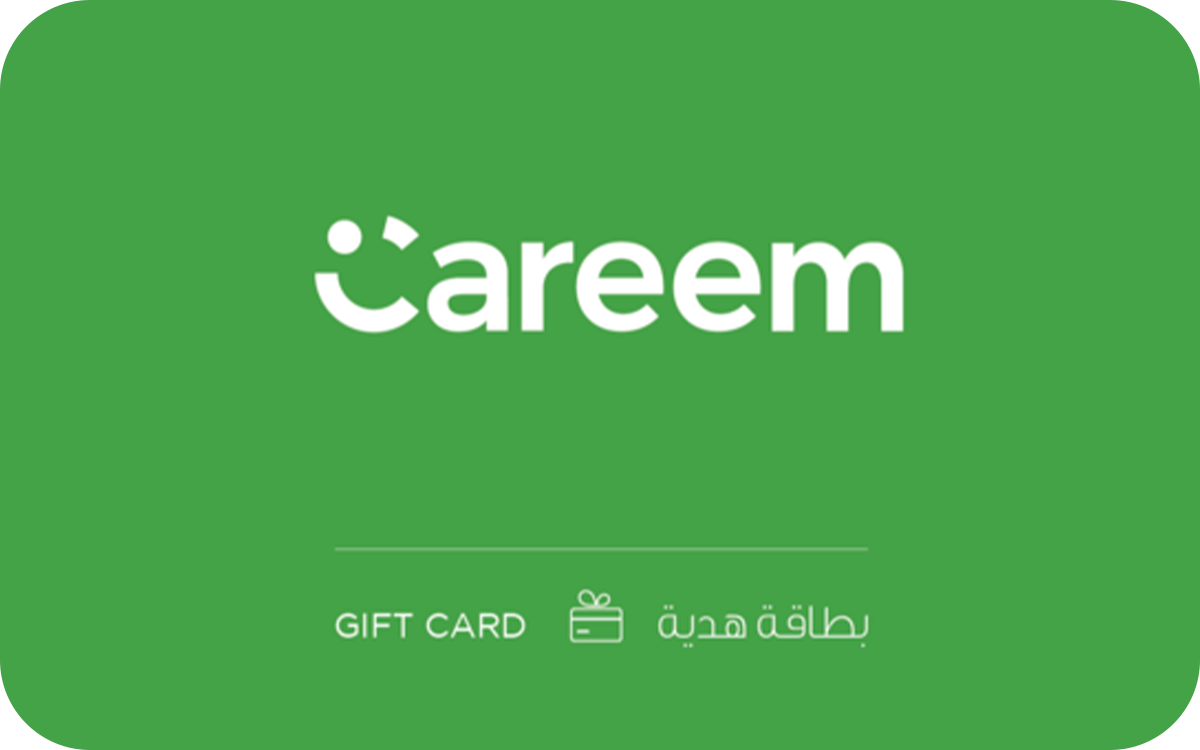 Careem Saudi Arabia Gift Card available in Various Countries with options of ﷼10.0, ﷼25.0, ﷼50.0, ﷼100.0, ﷼200.0. Perfect for shopping and gifts. يعتني تطبيق Careem بجميع احتياجاتك اليومية إذ يعد ...